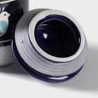 Сахарница-солонка Доляна «Свиристель», 150 мл, d=7 см, доломит, синяя - Фото 4