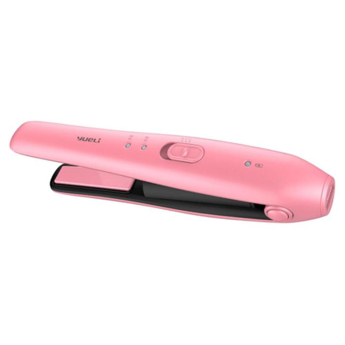 Выпрямитель Yueli Hair Straightener HS-525, керамико-ионное покрытие, 160-200°С, розовый - Фото 1