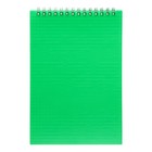 Блокнот А5, 60 листов на гребне Calligrata, пластиковая обложка, зеленый - фото 9880284
