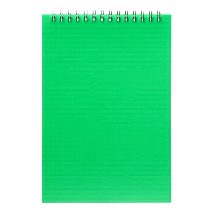 Блокнот А5, 60 листов на гребне Calligrata, пластиковая обложка, зеленый