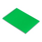 Блокнот А5, 60 листов на гребне Calligrata, пластиковая обложка, зеленый - фото 9880285