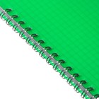 Блокнот А5, 60 листов на гребне Calligrata, пластиковая обложка, зеленый - Фото 3