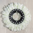 Швабра с отжимом и ведро с пластиковой центрифугой мини: ведро 7.2 л, швабра 113 см, запасная насадка из микрофибры, цвет МИКС - Фото 2