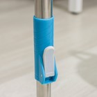 Швабра с отжимом и ведро с пластиковой центрифугой мини: ведро 7.2 л, швабра 113 см, запасная насадка из микрофибры, цвет МИКС - Фото 3