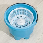 Швабра с отжимом и ведро с пластиковой центрифугой мини: ведро 7.2 л, швабра 113 см, запасная насадка из микрофибры, цвет МИКС - Фото 4