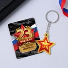 Магнит и брелок на 23 Февраля «Защитнику», подарочный набор : 2 предмета - Фото 2