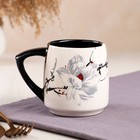 Кружка "Треуголка", деколь весна, бело-коричневая, керамика, 0.4 л, микс 5598633 - фото 14553538