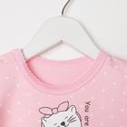 Боди «Котики», цвет розовый, рост 62 см - фото 34991453