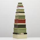 Набор подарочных коробок 10 в 1 «23 февраля», 25.5×25.5×13 - 7×7×4 см - Фото 3