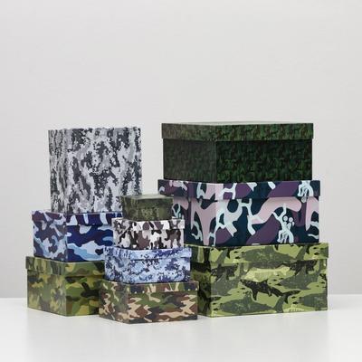 Набор коробок 10 в 1 «Милитари 2», 25.5×25.5×13 - 7×7×4 см