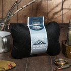 Подушка автомобильная подарочная, косточка, на подголовник, "Настоящему мужчине", велюр, чёрный, 16 х 24 см - Фото 2