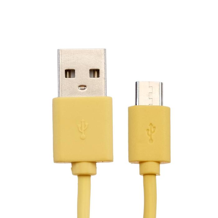 Кабель Red Line, Micro USB - USB, 1 А, 1 м, желтый - Фото 1