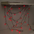 Гирлянда «Нить» 5 м с насадками «Шарики красные», IP20, тёмная нить, 30 LED, свечение красное, 8 режимов, 220 В, УЦЕНКА - Фото 3