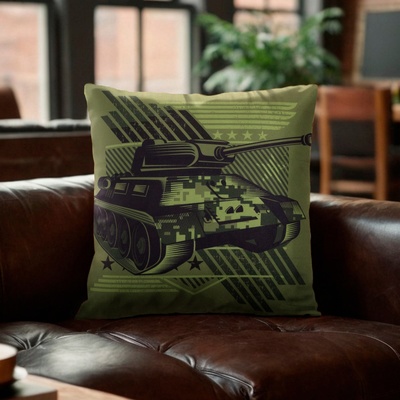 Подушка декоративная «Этель. Танк», 40×40 см, велюр