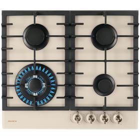 

Варочная поверхность AVEX HM 6042 RY, газовая, 4 конфорки, 56х48 см, бежевая