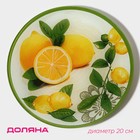 Тарелка Доляна «Дольче», d=20 см, стекло, разноцветная - Фото 1