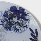Тарелка стеклянная обеденная круглая Доляна «Лаванда», d=20 см - Фото 4