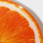 Тарелка Доляна «Сочный апельсин», d=20 см, стекло, оранжевая - Фото 4