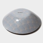 Салатник Доляна «Золотое перо», 600 мл, 18.5×5 см, стекло, чёрный - Фото 4