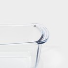 Форма для запекания и выпечки Доляна «Кекс», 1.5 л, 27×14×7 см, жаропрочное стекло, прозрачная - Фото 5