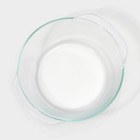 Набор кастрюль для запекания Доляна «Гратен», 2 предмета: 700/1500 мл, d=14.5/11 см, с крышками, толщина 4 мм, жаропрочное стекло, прозрачный - Фото 5