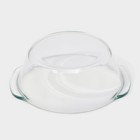 Набор кастрюль для запекания Доляна «Гратен», 2 предмета: 700/1500 мл, d=14.5/11 см, с крышками, толщина 4 мм, жаропрочное стекло, прозрачный - Фото 9