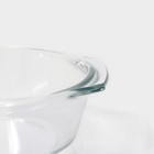 Набор кастрюль из жаропрочного стекла для запекания Доляна «Гратен», 2 предмета: 700/1500 мл, d=14,5/11 см, с крышками, толщина 4 мм - фото 9304487