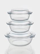 Набор кастрюль из жаропрочного стекла для запекания Доляна «Гратен», 3 предмета: 0.7 л, 1 л, 1.5 л, с крышками - Фото 10