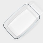 Кастрюля для запекания Доляна «Утятница», 2.9 л, 24.5×20.5×13.5 см, жаропрочное стекло, прозрачная - Фото 5