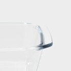 Кастрюля из жаропрочного стекла для запекания Доляна «Утятница», 2,9 л, 24,5×20,5×13,5 см, с крышкой - фото 8857735