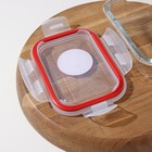 Контейнер для еды из жаропрочного стекла Доляна «Клик», 380 мл, 15.5×11×5 см, с крышкой - Фото 6