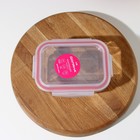 Контейнер для еды из жаропрочного стекла Доляна «Клик», 380 мл, 15.5×11×5 см, с крышкой - Фото 7