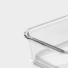 Контейнер для еды из жаропрочного стекла Доляна «Клик», 620 мл, 18×14×6.5 см, с крышкой - Фото 5