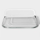 Контейнер для еды из жаропрочного стекла Доляна «Клик», 620 мл, 18×14×6.5 см, с крышкой - Фото 6