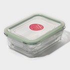 Набор контейнеров из жаропрочного стекла Доляна «Клик», 1,04/0,62/0,38 л, с крышкой, цвет МИКС  (артикул 5206265)  большой выбор товаров оптом и в розницу по низким ценам с доставкой