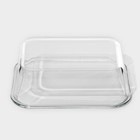 Набор контейнеров из жаропрочного стекла Доляна «Клик», 1,04/0,62/0,38 л, с крышкой, цвет МИКС  (артикул 5206265)  большой выбор товаров оптом и в розницу по низким ценам с доставкой