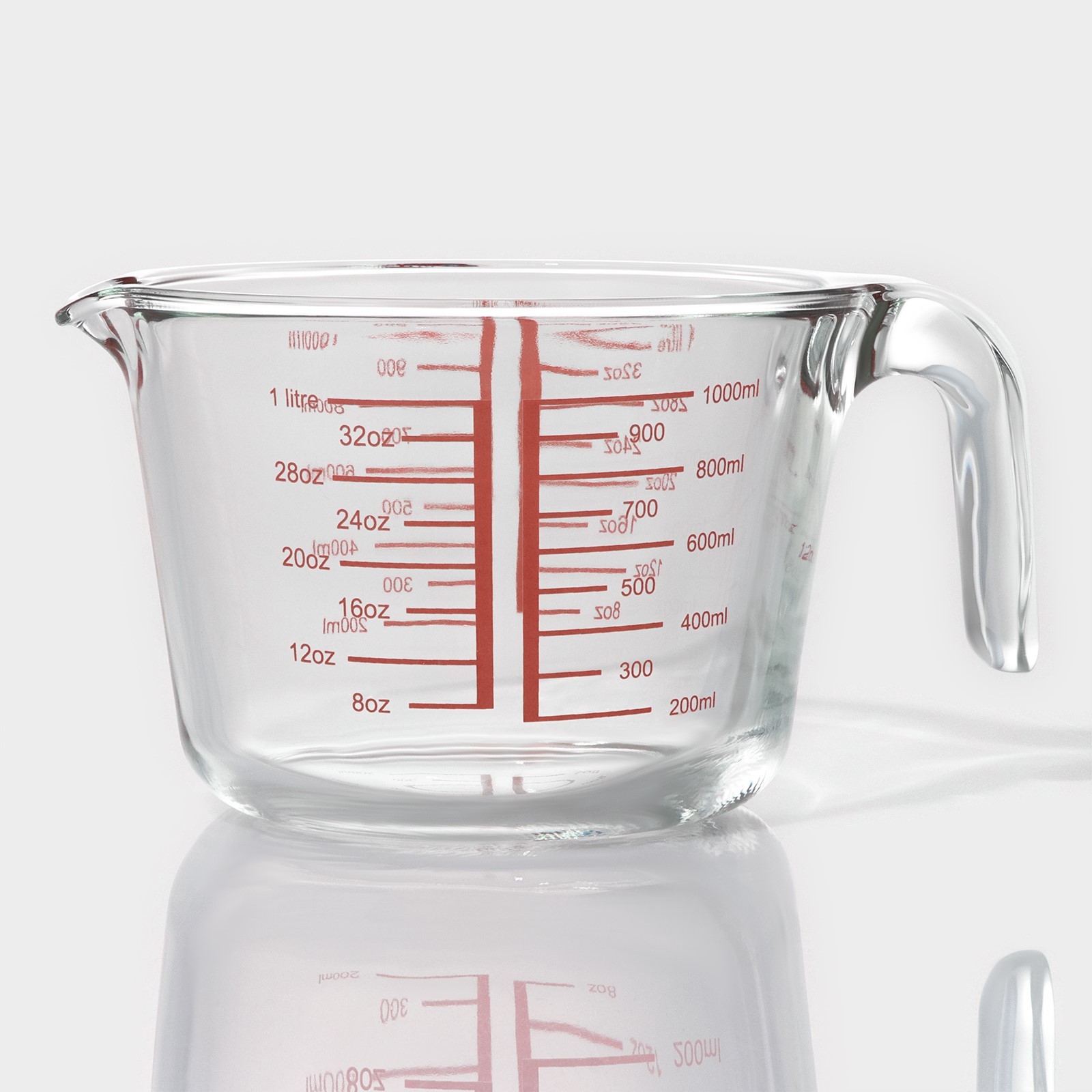 Кувшин мерный из жаропрочного стекла Доляна, 1 л, 20,5×16×11 см ...