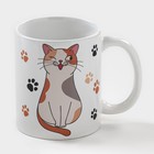 Кружка - хамелеон Доляна «Котик», 350 мл, керамика, белая - Фото 1