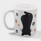 Кружка - хамелеон Доляна «Котик», 350 мл, керамика, белая - Фото 4