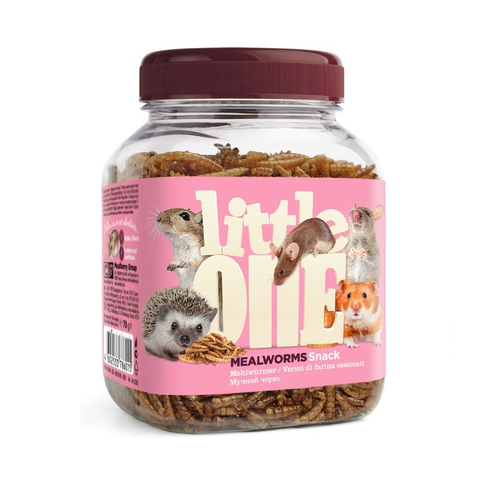 Лакомство Little One «Мучной червь» для всеядных грызунов, 70 г - Фото 1