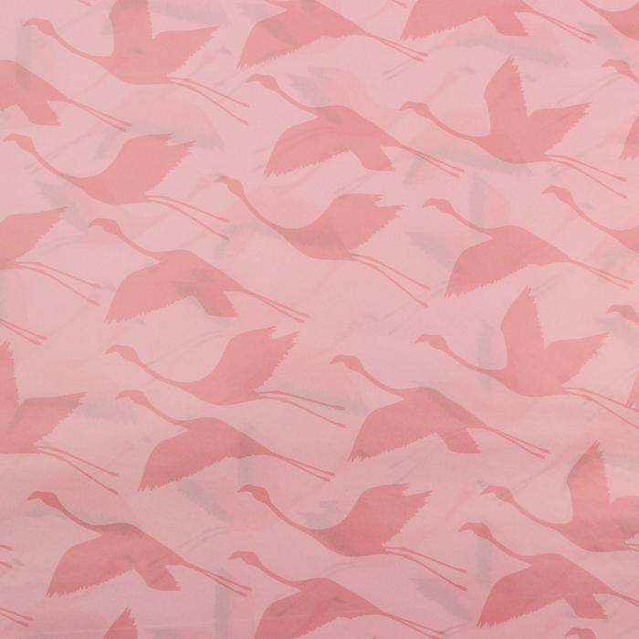 Бумага упаковочная глянцевая двухсторонняя «Фламинго», 70 х 100 см - фото 1908643659