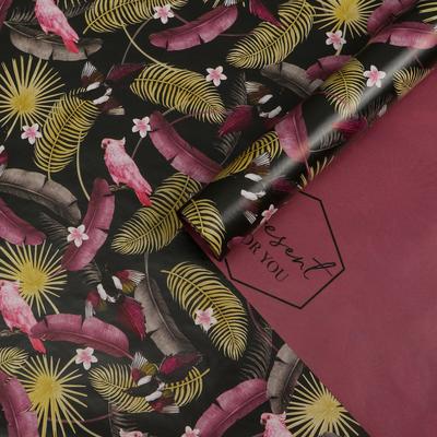 Бумага упаковочная глянцевая двухсторонняя «Тропики», 70 х 100 см