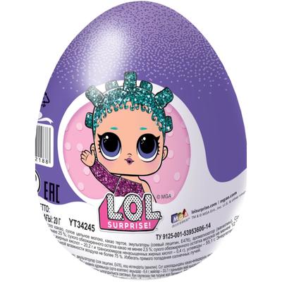 Шоколадное яйцо «ШОКИ-ТОКИ» LOL, с игрушкой, 20 г