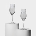 Набор бокалов для шампанского «Кружево», 200 мл, диаметр 5,3 см, высота 20,5 см, 2 шт - фото 4318828