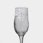 Набор бокалов для шампанского «Кружево», 200 мл, диаметр 5,3 см, высота 20,5 см, 2 шт - Фото 3
