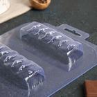 Форма для шоколада и конфет «Батончик классический», 21×14 см, 3 ячейки (9×3×1,6 см), цвет прозрачный - Фото 2