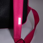 Рюкзак молодёжный из текстиля на молнии, 1 карман, TEXTURA, цвет розовый - Фото 4