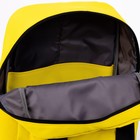 Рюкзак - сумка молодёжная из текстиля на молнии, 3 кармана, TEXTURA, цвет жёлтый - Фото 5