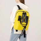 Рюкзак - сумка молодёжная из текстиля на молнии, 3 кармана, TEXTURA, цвет жёлтый - Фото 6