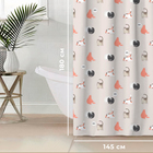 Штора для ванной «Этель. Котики», 145×180 см, полиэстер - Фото 2